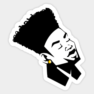 Stenciled High Top Afro Sticker